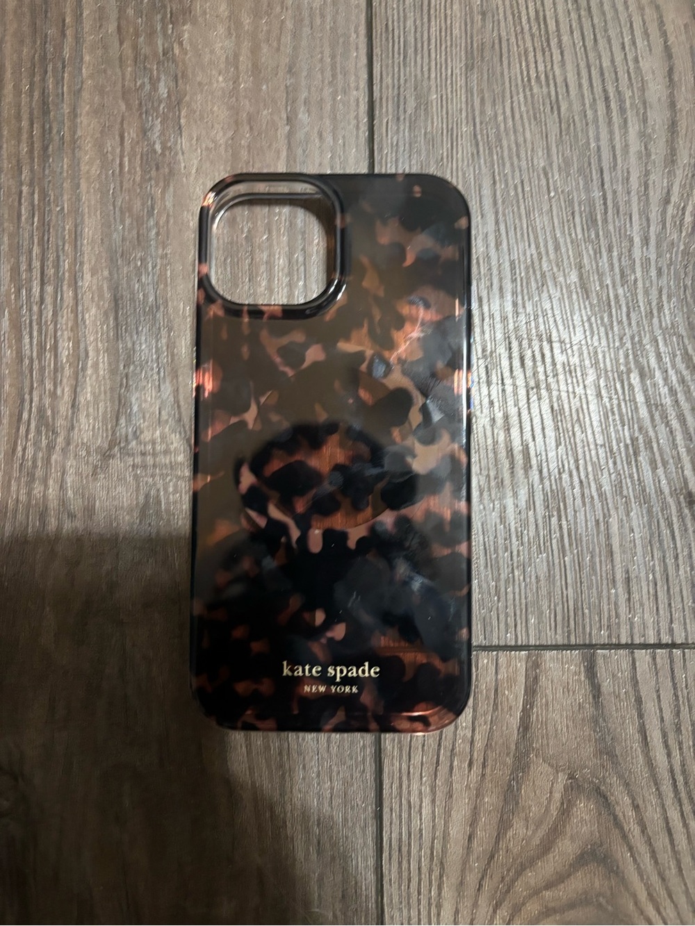 kate spade Tortoiseshell Gloss iPhone Case in Brown and Black
